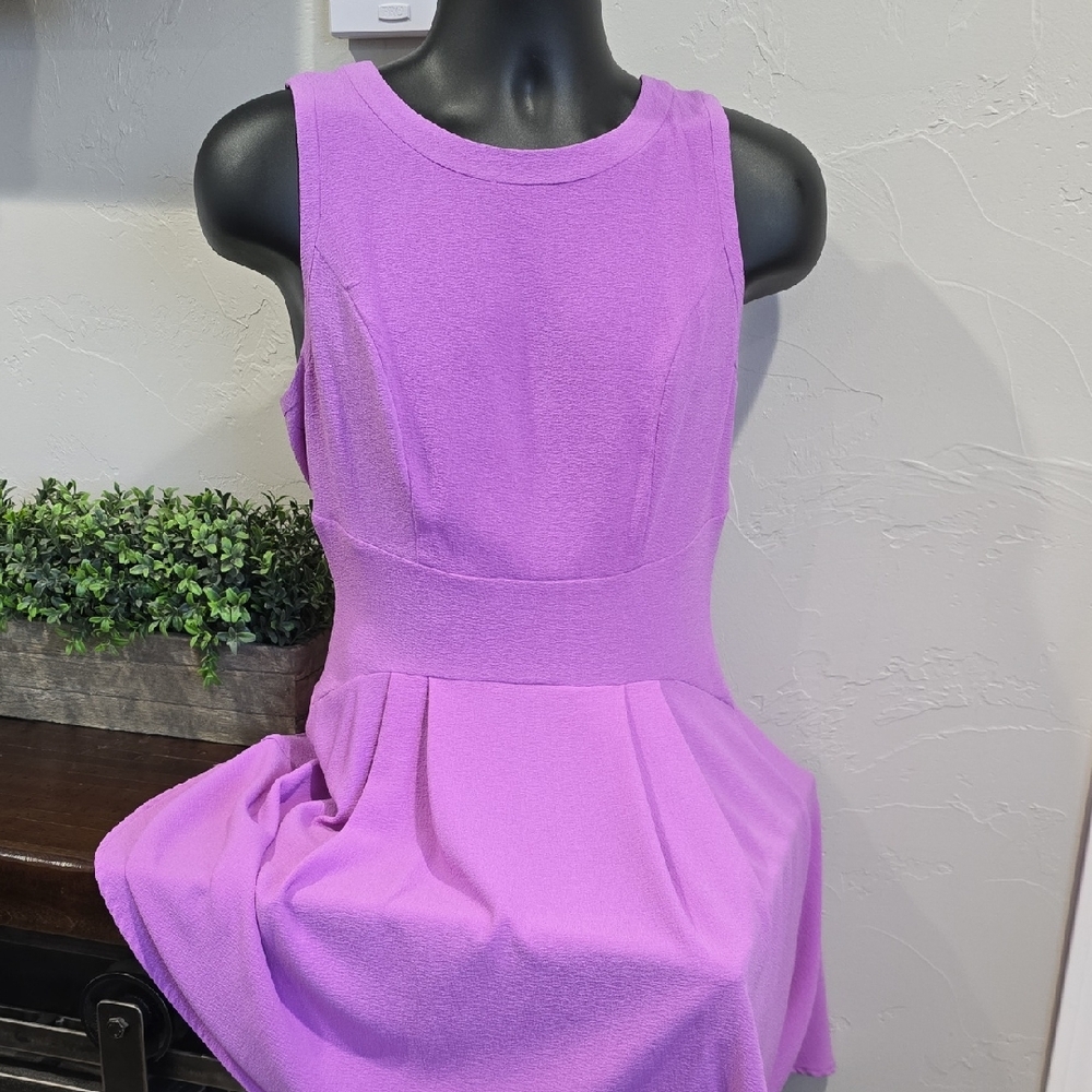 Elegant Purple Sleeveless Dress